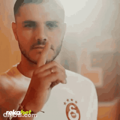 Man Shushing With Rekabet GIF
