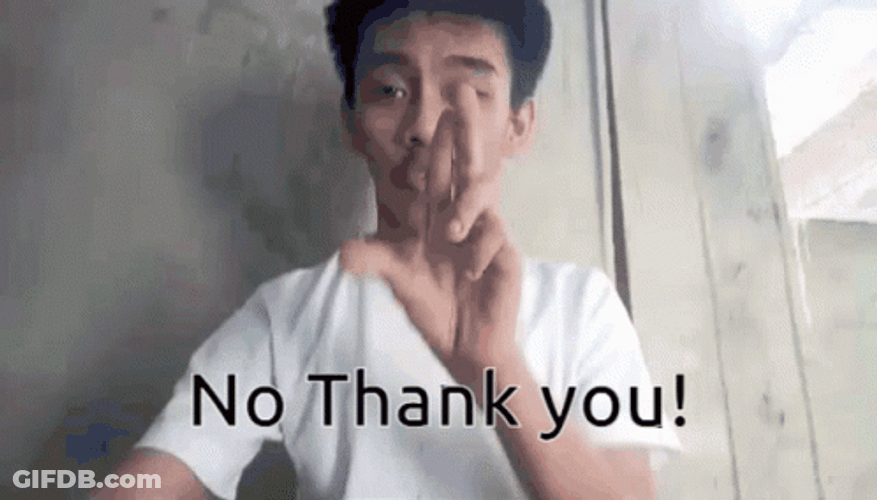 Man Signals No Thank You Gestures GIF