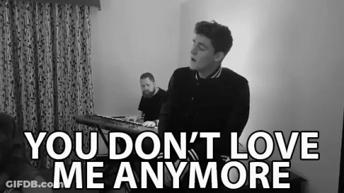 Man Singing At Keyboard You Don't Love Me Anymore GIF