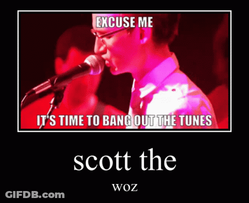 Man Singing Excuse Me Time To Bang Out Tunes GIF