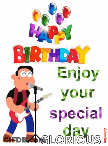 Man Singing Happy Birthday GIF