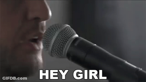 Man Singing Hey Girl GIF