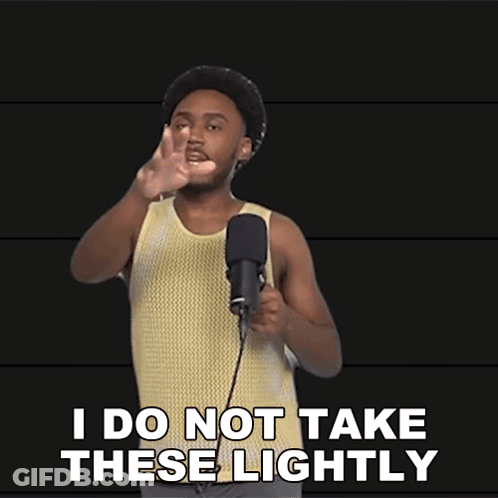 Man Singing I Do Not Take These Lightly GIF
