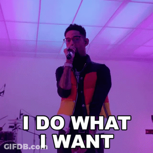 Man Singing I Do What I Want Into Microphone GIF