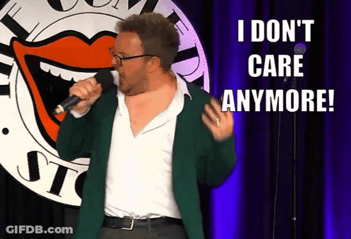 Man Singing I Don't Care Anymore GIF