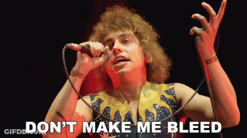 Man Singing Into Mic Don't Make Me Bleed GIF