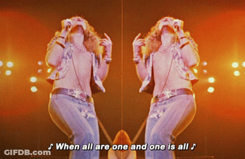 Man Singing Into Mic When All Are One And One Is All GIF