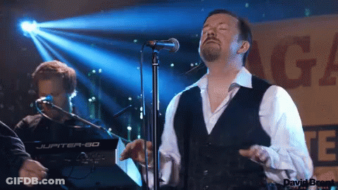 Man Singing Into Microphone At Jupiter-Go Keyboard GIF