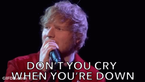 Man Singing Into Microphone Don't You Cry When You're Down On The Bottom GIF