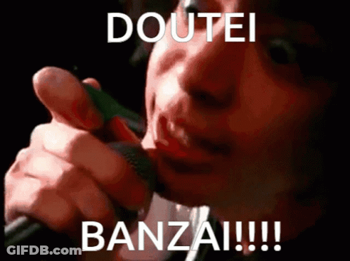Man Singing Into Microphone Doutei Banza !!! GIF