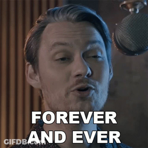 Man Singing Into Microphone Forever And Ever GIF