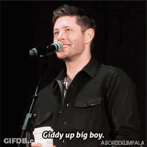 Man Singing Into Microphone Giddy Up Big Boy GIF
