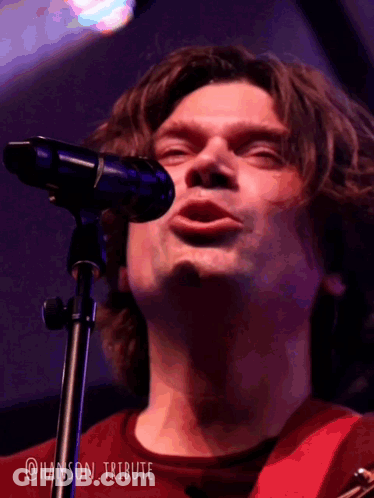 Man Singing Into Microphone Hanson Tribute GIF