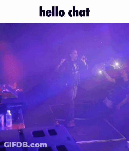 Man Singing Into Microphone Hello Chat GIF