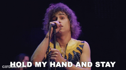 Man Singing Into Microphone Hold My Hand And Stay GIF