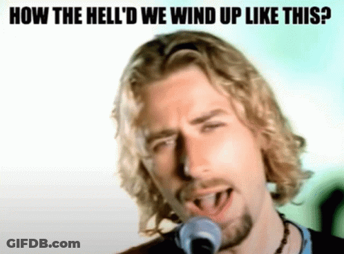Man Singing Into Microphone How The Hell'd We Wind Up Like This GIF