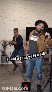 Man Singing Into Microphone I Dont Wanna Go To Work GIF