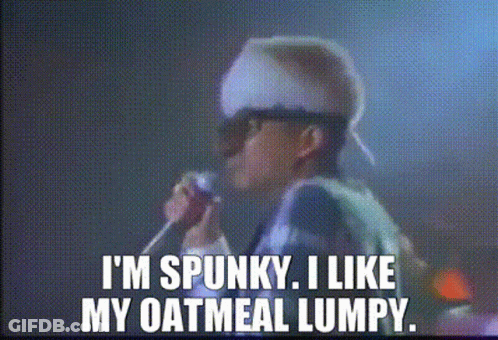 Man Singing Into Microphone I'm Spunky I Like My Oatmeal Lumpy GIF
