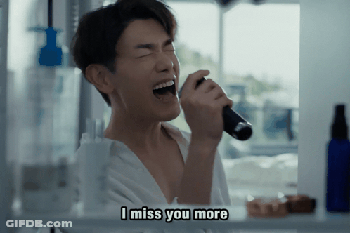 Man Singing Into Microphone I Miss You More GIF
