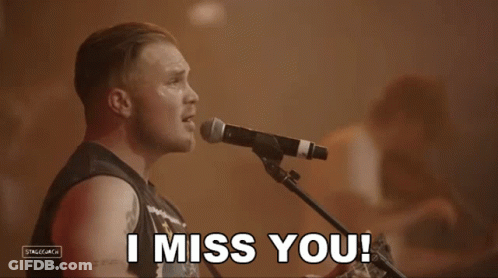 Man Singing Into Microphone I Miss You GIF