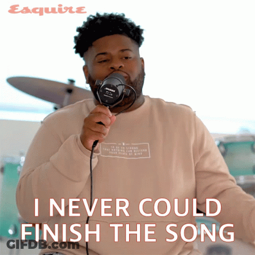 Man Singing Into Microphone I Never Could Finish The Song GIF
