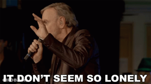 Man Singing Into Microphone It Don't Seem So Lonely GIF