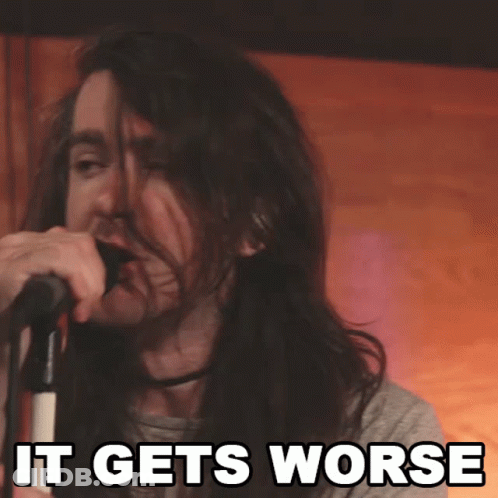 Man Singing Into Microphone It Gets Worse GIF