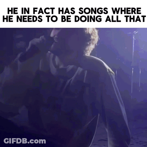 Man Singing Into Microphone GIF
