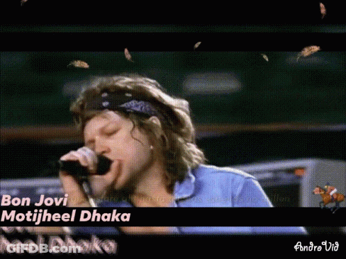 Man Singing Into Microphone John Jovi Motijheel Dhaka GIF