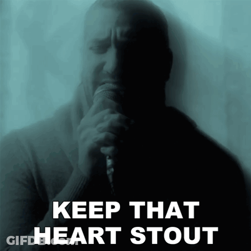 Man Singing Into Microphone Keep That Heart Stout GIF