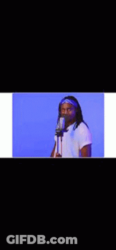 Man Singing Into Microphone GIF