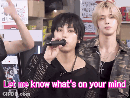 Man Singing Into Microphone Let Me Know What's On Your Mind GIF