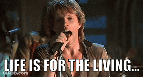 Man Singing Into Microphone Life Is For The Living GIF