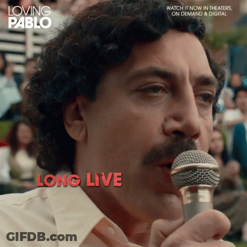 Man Singing Into Microphone Loving Pablo Long Live GIF