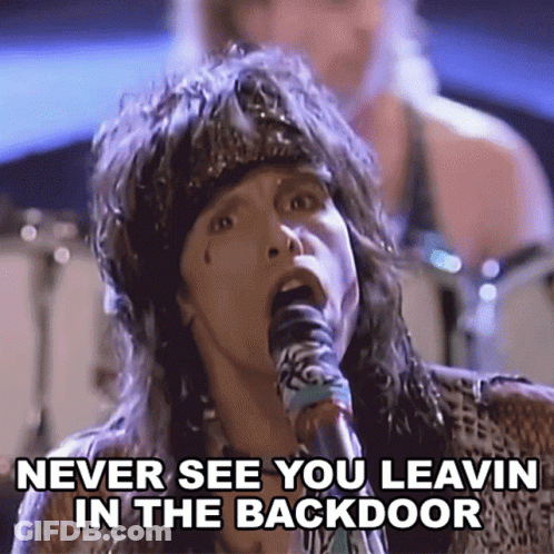 Man Singing Into Microphone Never See You Leavin In The Backdoor GIF