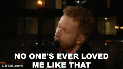 Man Singing Into Microphone No One Loved Me Like That GIF