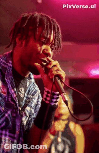 Man Singing Into Microphone Pixverse.ai GIF