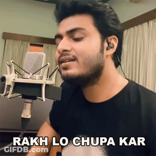 Man Singing Into Microphone Rakh Lo Chupa Kar GIF