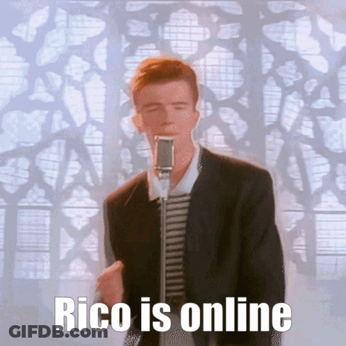 Man Singing Into Microphone Rico Is Online GIF