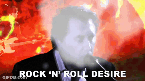 Man Singing Into Microphone Rock N Roll Desire GIF