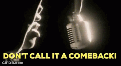 Man Singing Into Microphone Saying Don't Call It A Comeback GIF