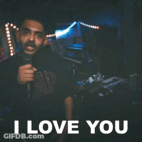 Man Singing Into Microphone Saying I Love You GIF