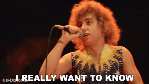Man Singing Into Microphone Saying I Really Want To Know GIF