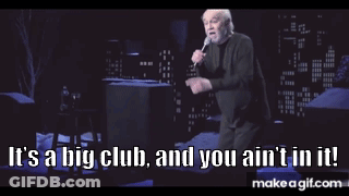 Man Singing Into Microphone Saying It's A Big Club And You Ain't In It GIF