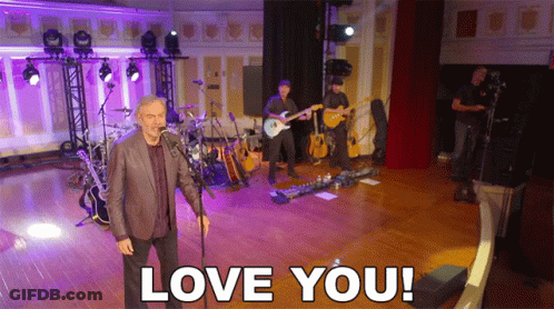 Man Singing Into Microphone Saying Love You GIF