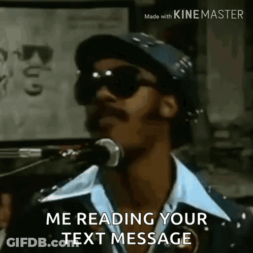 Man Singing Into Microphone Saying Me Reading Your Text Message GIF