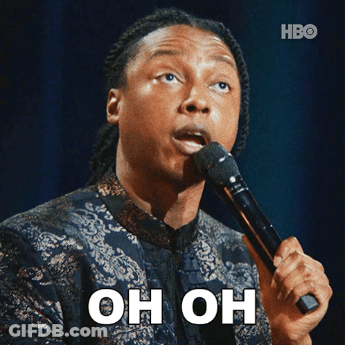 Man Singing Into Microphone Saying Oh Oh GIF