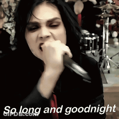 Man Singing Into Microphone Saying So Long And Goodnight GIF