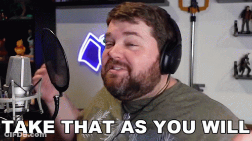 Man Singing Into Microphone Saying Take That As You Will GIF