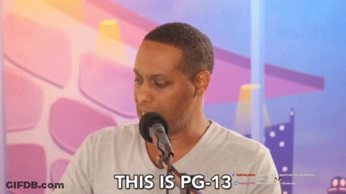 Man Singing Into Microphone Saying This Is PG-13 GIF
